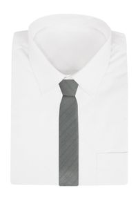 Męski Krawat - Stalowo-Popielaty - Alties. Kolor: szary. Materiał: tkanina. Styl: elegancki, wizytowy #4