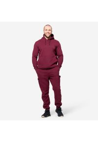 DOMYOS - Bluza z kapturem męska Domyos Gym & Pilates. Typ kołnierza: kaptur. Kolor: fioletowy. Materiał: materiał. Sport: joga i pilates