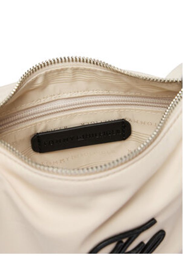 TOMMY HILFIGER - Tommy Hilfiger Torebka Th Elevated Nylon Mini Crossover AW0AW18623 Écru. Kolor: kremowy. Materiał: skórzane