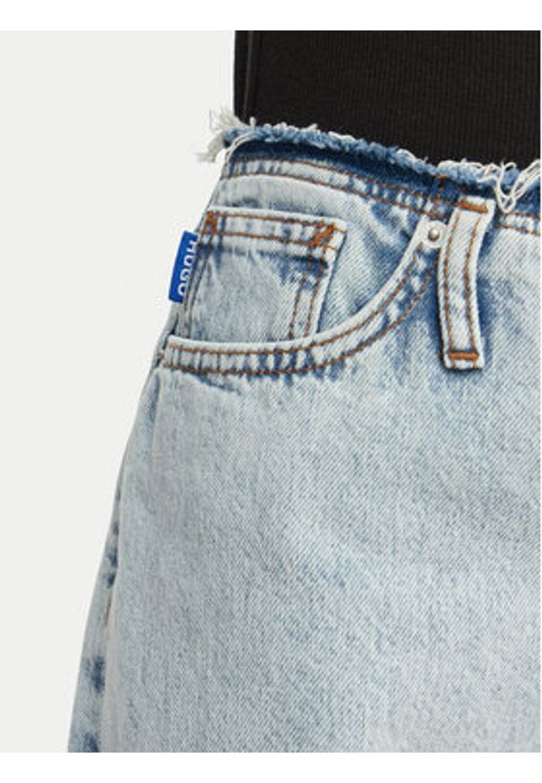 Hugo - HUGO Jeansy Leni 50557022 Niebieski jasny Loose Fit. Kolor: niebieski