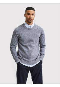 Selected Homme Sweter New Coban 16079780 Szary Regular Fit. Kolor: szary. Materiał: wełna