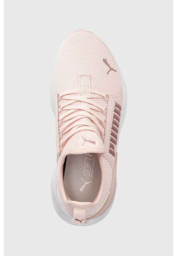 Puma buty Softride Premier Slip-On Wns kolor różowy. Nosek buta: okrągły. Zapięcie: bez zapięcia. Kolor: różowy. Sport: bieganie