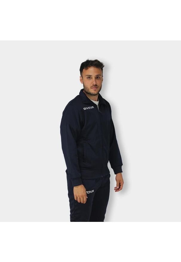 Givova Polarfleece Sport Sweater unisex - ciepłe i oddychające. Kolor: niebieski. Sport: piłka nożna