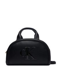 Calvin Klein Torebka Bold Ck Dome Crossbody LV04F3895G Czarny. Kolor: czarny. Materiał: skórzane #1