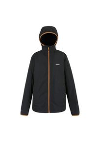 Regatta - Kurtka męska przeciwdeszczowa Caspen. Kolor: czarny. Materiał: tkanina, puch. Sport: turystyka piesza #1