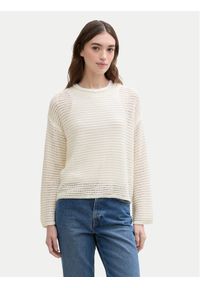 Tom Tailor Denim Sweter 1045610 Écru Loose Fit. Materiał: syntetyk