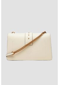 Pinko - PINKO Biała listonoszka damska Love One Classic ST.. Kolor: biały. Styl: casual, elegancki #5