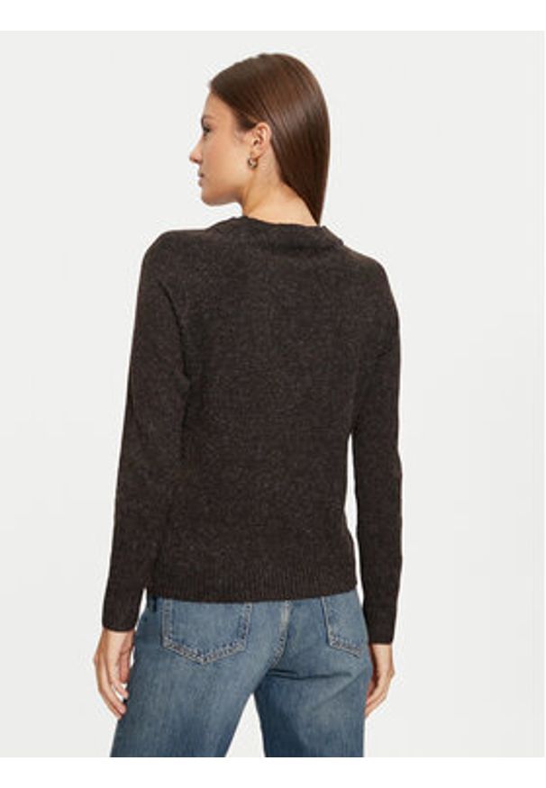 Vero Moda Sweter Doffy 10201022 Brązowy Regular Fit. Kolor: brązowy. Materiał: syntetyk