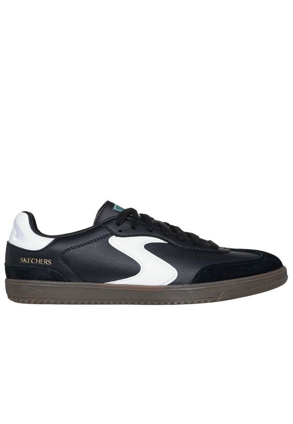 skechers - Buty męskie Skechers Hotshot Pyke 254150BKW - czarne. Zapięcie: sznurówki. Kolor: czarny. Materiał: zamsz, skóra, materiał, syntetyk, guma. Szerokość cholewki: normalna. Model: Skechers Sport