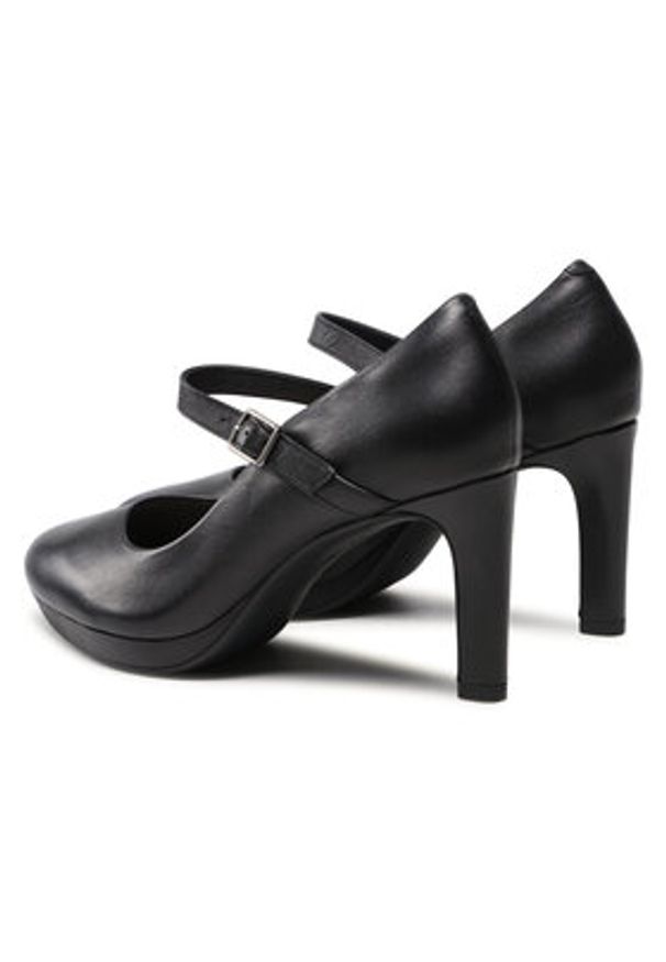 Clarks Półbuty Ambyr Shine 261577844 Czarny. Kolor: czarny. Materiał: skóra