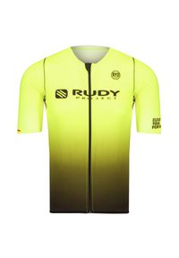 Rudy Project - Koszulka rowerowa RUDY PROJECT FACTORY. Kolor: czarny, wielokolorowy, żółty. Materiał: skóra, materiał. Sport: kolarstwo, fitness