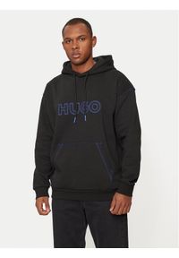 Hugo Bluza Nitlogohood 50521697 Czarny Regular Fit. Kolor: czarny. Materiał: bawełna