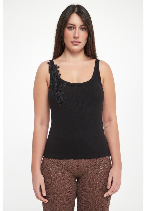 Ermanno Firenze - Top damski z haftem ERMANNO FIRENZE. Wzór: haft
