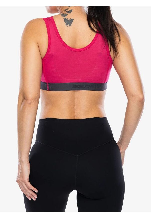 SENSOR - Biustonosz termoaktywny Sensor Merino Active Bra. Kolor: różowy