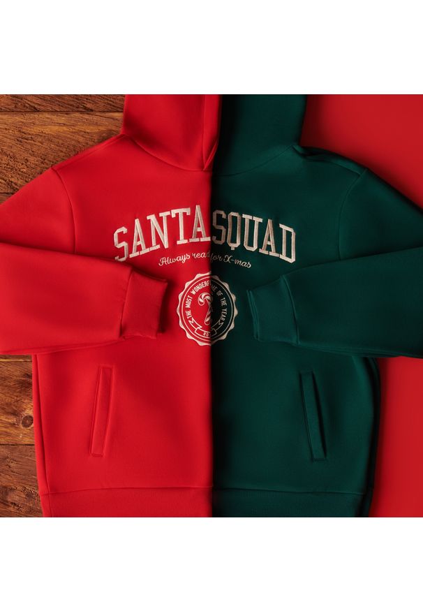 Reserved - Bluza z haftem - Turkusowy. Kolor: turkusowy. Wzór: haft