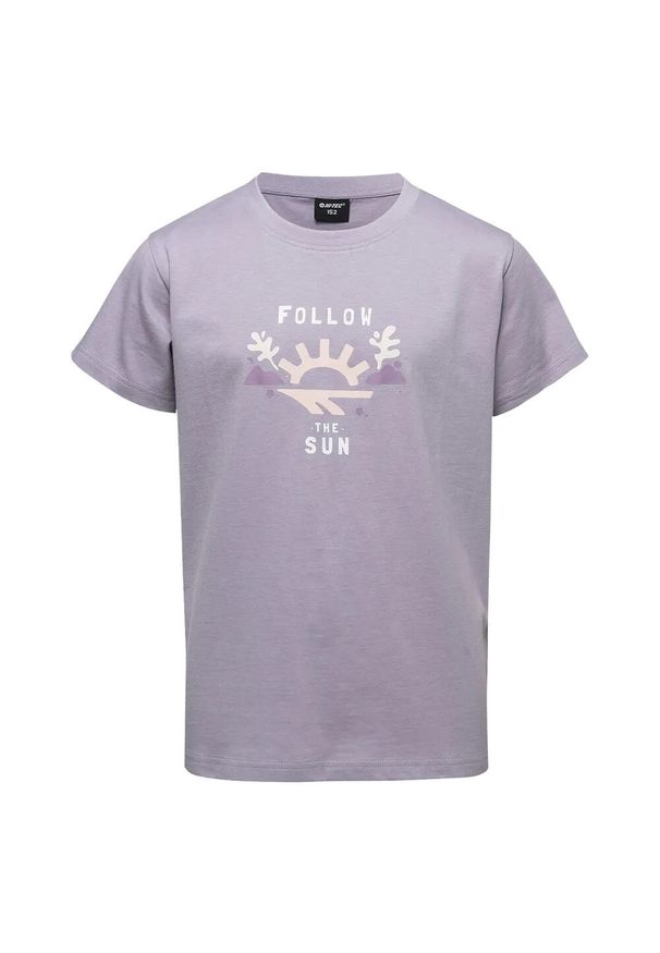 Hi-tec - T-shirt Dziecięca Z Bawełny Otuti. Kolor: fioletowy. Materiał: bawełna. Sport: turystyka piesza