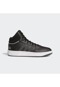 Adidas - Buty Hoops 3.0 Mid Classic. Kolor: czarny, szary, biały, wielokolorowy. Sport: koszykówka