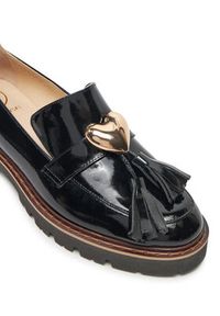 Baldowski Loafersy D04958-DIAN-001 Czarny. Kolor: czarny. Materiał: lakier, skóra