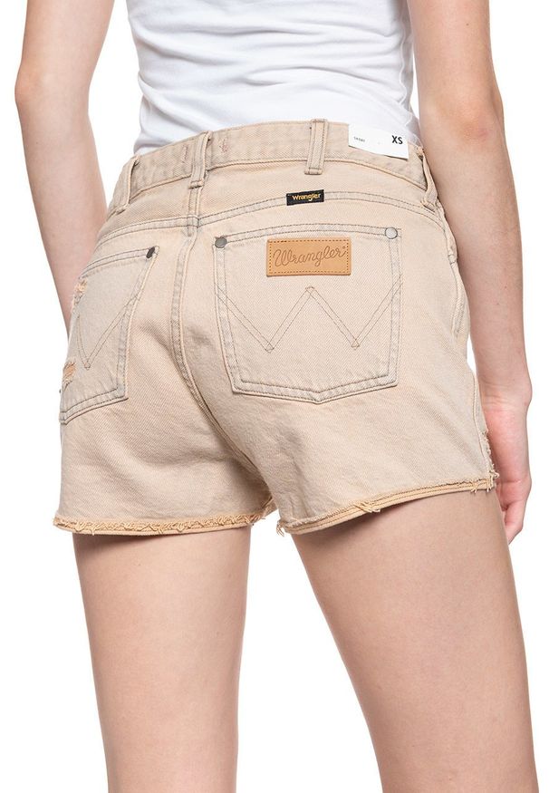 Wrangler - DAMSKIE SPODENKI WRANGLER THE SHORT SANDY BLUSH W27XRJ249 112128208