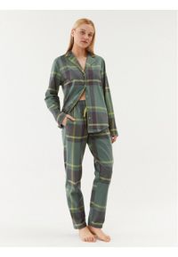 Triumph Piżama Boyfriend PW X Checks 10216554 Zielony Relaxed Fit. Kolor: zielony. Materiał: bawełna