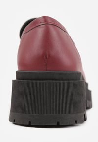 Born2be - Bordowe Mokasyny na Grubej Podeszwie z Frędzlami Sewolia. Kolor: czerwony. Materiał: jeans #8