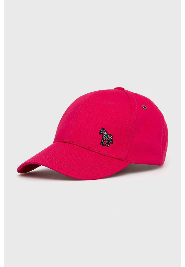Paul Smith - Czapka. Kolor: różowy. Materiał: bawełna