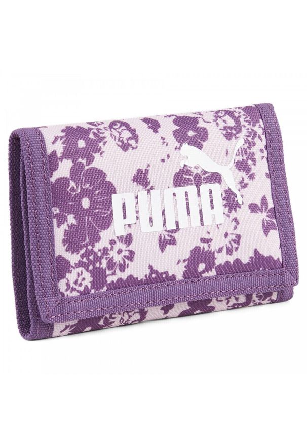 Portfel Puma Phase AOP Wallet, Dla obu płci. Kolor: fioletowy. Materiał: poliester, materiał. Sport: fitness