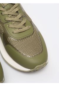 Big-Star - Sneakersy męskie khaki RR174360 303. Okazja: na co dzień. Kolor: zielony. Materiał: syntetyk, materiał. Wzór: napisy #3