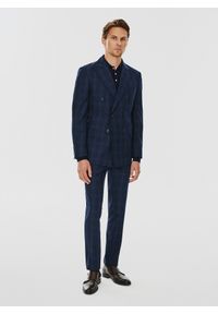 Pako Lorente - PAKO LORENTE – Dwurzędowa marynarka garniturowa w kratę. Okazja: na spotkanie biznesowe. Materiał: wiskoza. Styl: biznesowy #5