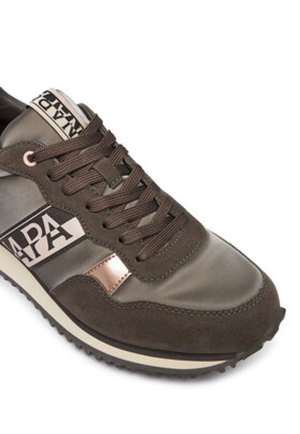 Napapijri Sneakersy Astra NP0A88XQ Brązowy. Kolor: brązowy. Materiał: materiał