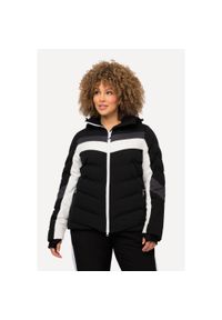 ULLA POPKEN - Damskie Kurtka narciarska nieprzemakalna fartuch śnieżny dwukierunkowy suwak. Kolekcja: plus size. Kolor: czarny. Materiał: poliester, materiał. Sezon: zima. Sport: narciarstwo #1
