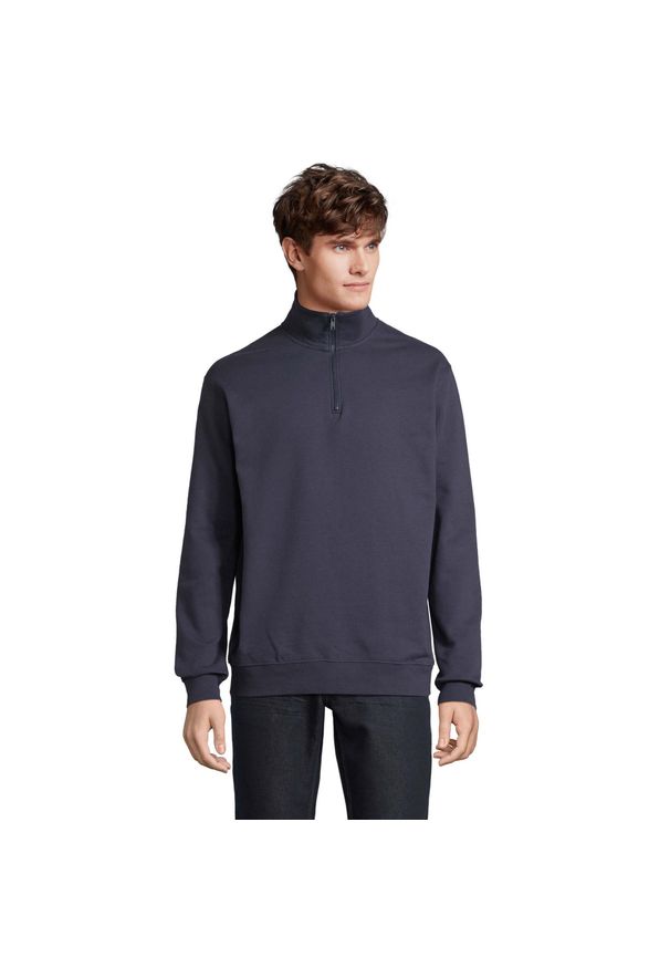 SOL'S - Bluza Rozpinana Unisex Dla Dorosłych Conrad Quarter Zip. Kolor: niebieski