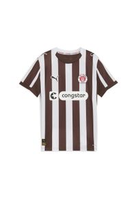 Puma - Młodzieżowa koszulka domowa FC St. Pauli 25/26 PUMA Espresso Brown White. Kolor: biały, wielokolorowy, brązowy
