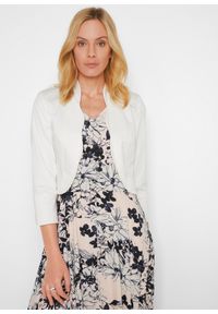 bonprix - Bolerko z delikatnej bawełny. Kolor: biały. Materiał: bawełna. Styl: elegancki #1