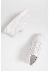Tory Burch Buty kolor biały na platformie. Nosek buta: okrągły. Zapięcie: sznurówki. Kolor: biały. Materiał: skóra, guma. Obcas: na platformie #5