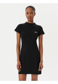 Guess Sukienka codzienna V6RK06 K8RT2 Czarny Slim Fit. Okazja: na co dzień. Kolor: czarny. Materiał: wiskoza. Typ sukienki: proste. Styl: casual #1