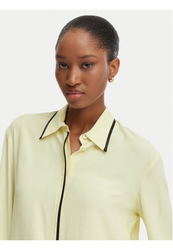 SIMONA CORSELLINI - Simona Corsellini Koszula P26CPCA01301 Zielony jasny Regular Fit. Kolor: zielony. Materiał: acetat