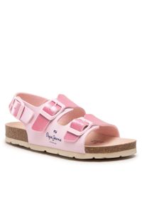 Sandały Pepe Jeans Bio Corp Girl PGS90185 Pink 325. Kolor: różowy. Materiał: skóra