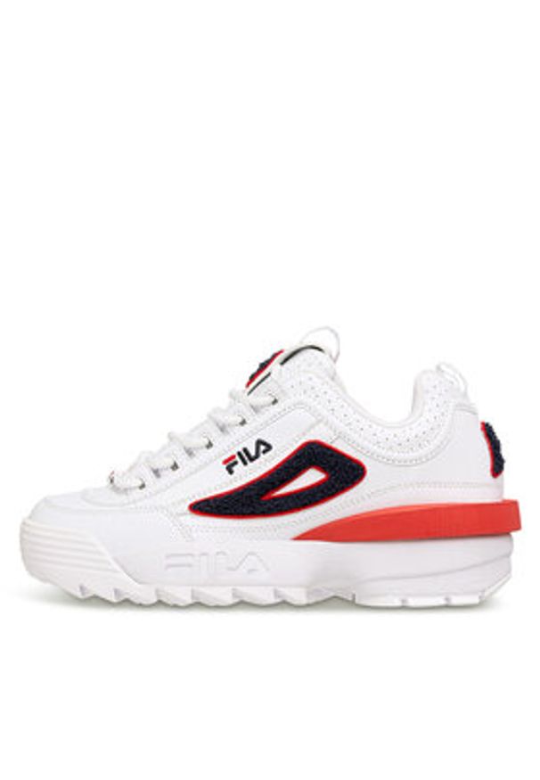 Fila Sneakersy Disruptor Patch Wmn FFW0356.13037 Biały. Kolor: biały. Materiał: skóra