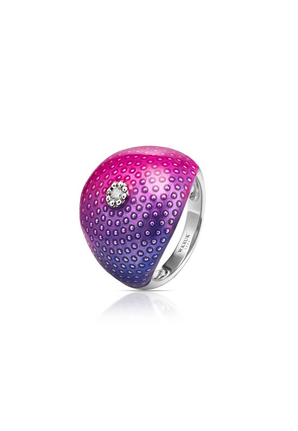 W.KRUK - Pierścionek srebrny Imaginarium. Materiał: srebrne. Kolor: srebrny. Kamień szlachetny: cyrkonia