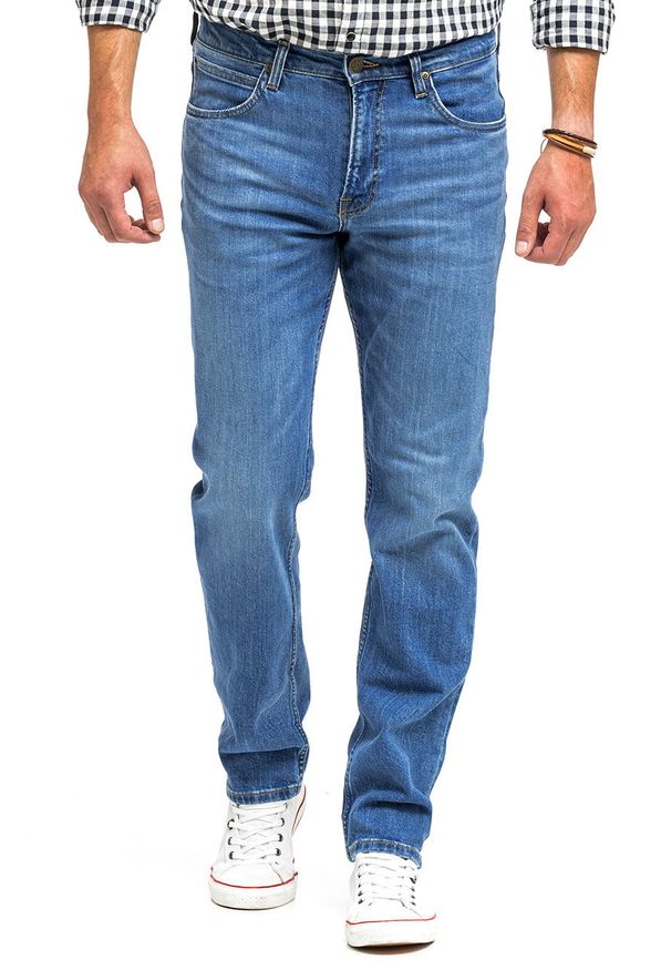 Lee - LEE BROOKLYN MĘSKIE SPODNIE JEANSOWE STRAIGHT LAGOON L452PXFI 112322217