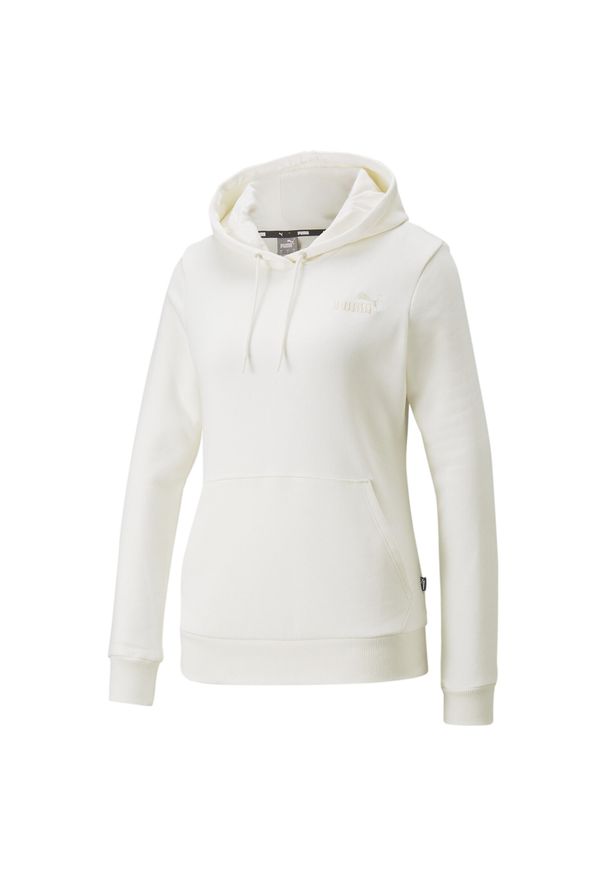 Bluza dresowa damska Puma ESS+ EMBROIDERY. Kolor: biały, wielokolorowy. Materiał: dresówka. Wzór: haft