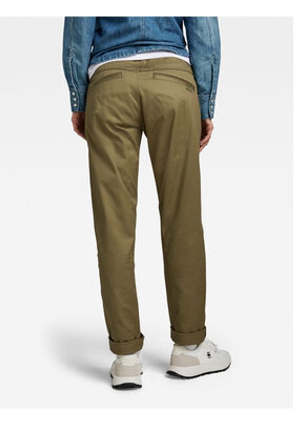 G-Star RAW - G-Star Raw Chinosy D22539-C072-B212 Zielony Boyfriend Fit. Kolor: zielony. Materiał: bawełna