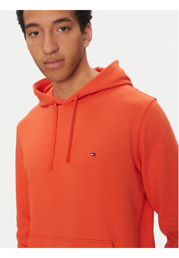 TOMMY HILFIGER - Tommy Hilfiger Bluza Essential MW0MW37235 Pomarańczowy Regular Fit. Kolor: pomarańczowy. Materiał: bawełna