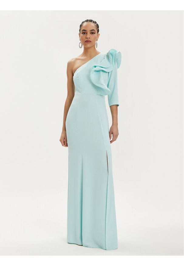 Rinascimento Sukienka wieczorowa CFC0117459003 Niebieski Regular Fit. Kolor: niebieski. Materiał: syntetyk. Styl: wizytowy