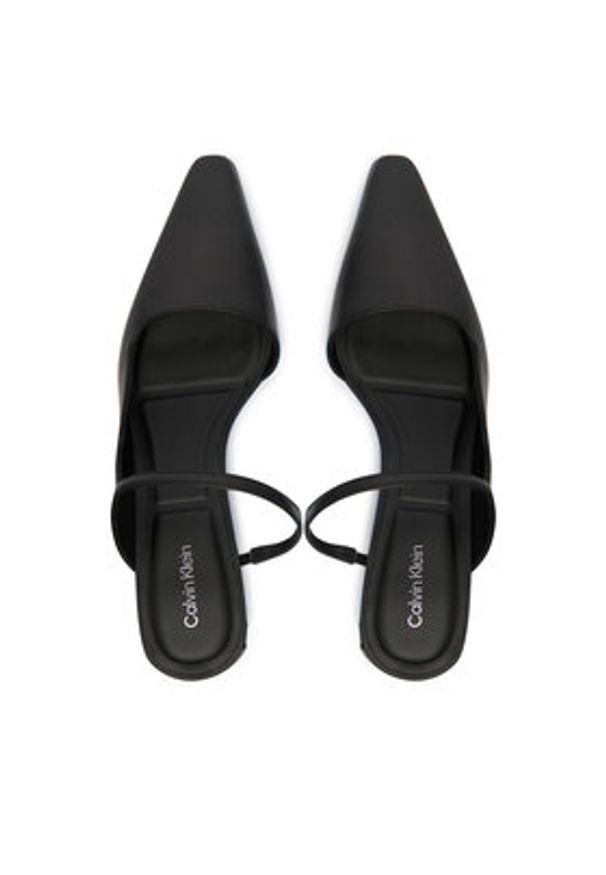 Calvin Klein Klapki Set Back Heel Pump Lth HW0HW02801 Czarny. Kolor: czarny. Materiał: skóra