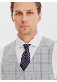 Pako Lorente - PAKO LORENTE - Dwurzędowa kamizelka męska w kratę. Materiał: poliester, wiskoza, elastan. Styl: młodzieżowy, elegancki #7