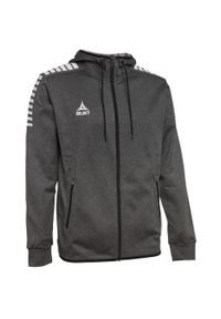 SELECT - Bluza piłkarska męska rozpinana z kapturem Select Monaco ZIP Hoodie szara. Typ kołnierza: kaptur. Kolor: szary. Sport: piłka nożna