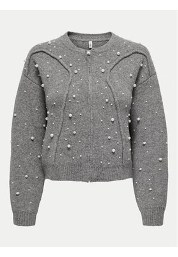 only - ONLY Kardigan Franka 15334886 Szary Oversize. Kolor: szary. Materiał: syntetyk