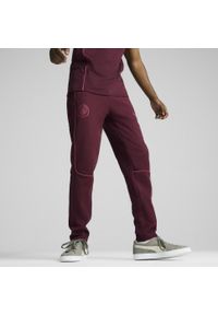 Puma - Męskie spodnie Casuals Manchester City PUMA Dark Jasper Dusty Orchid Red Purple. Kolor: czerwony, fioletowy, wielokolorowy. Materiał: dresówka. Sport: piłka nożna
